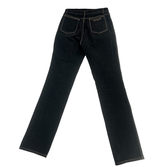 Gloria Vanderbilt For Murjani Black Straight Leg Jeans Size 14 Women’s - Picture 3 of 5